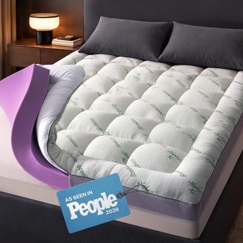 Dual-Layer 4" Mattress Topper with 20" Deep Pocket, Green
