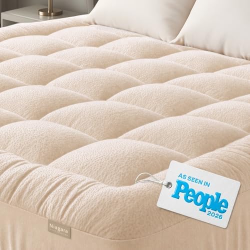 Ultra Soft Mattress Topper, Beige